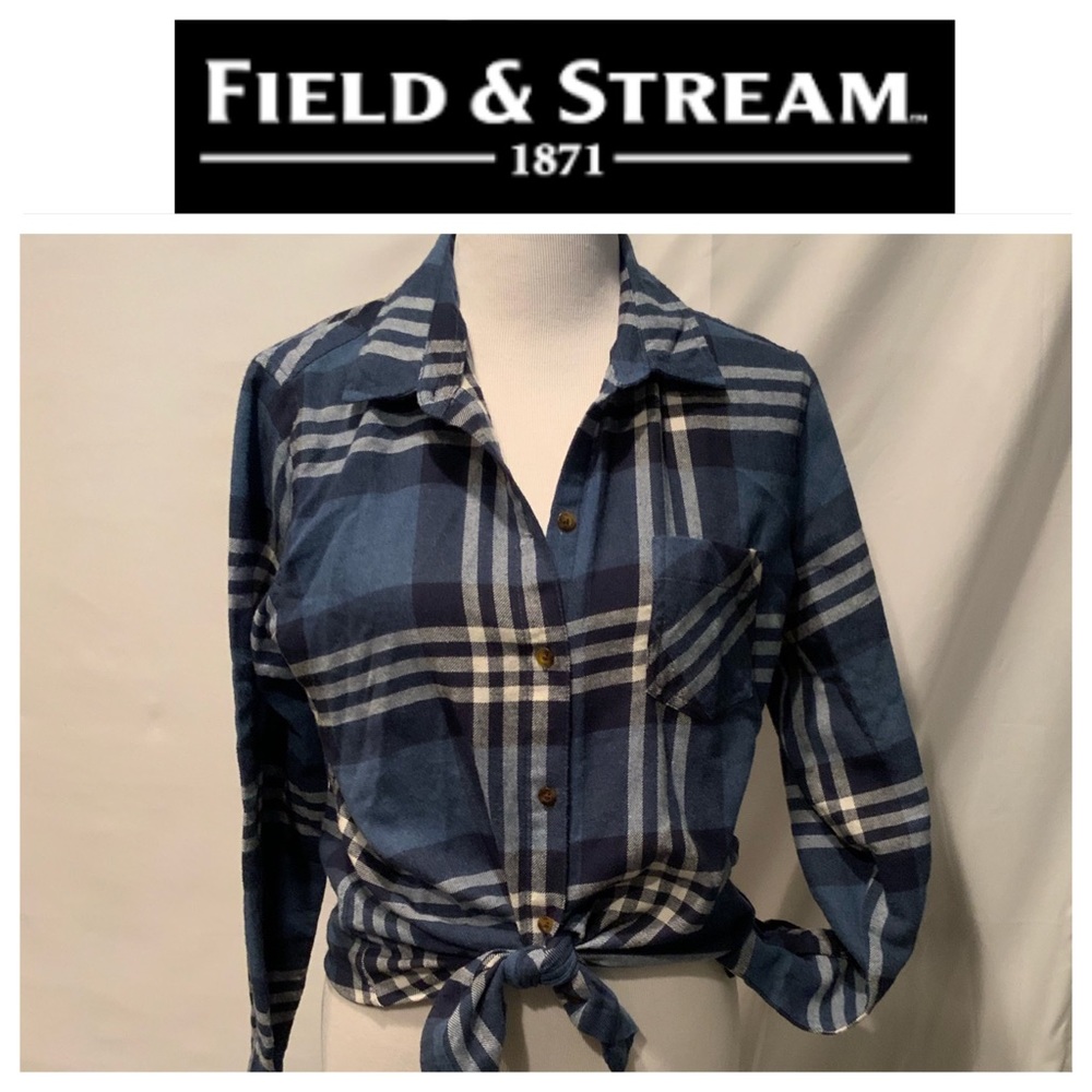 Field & Stream Blue & White Buttondown longsleeve